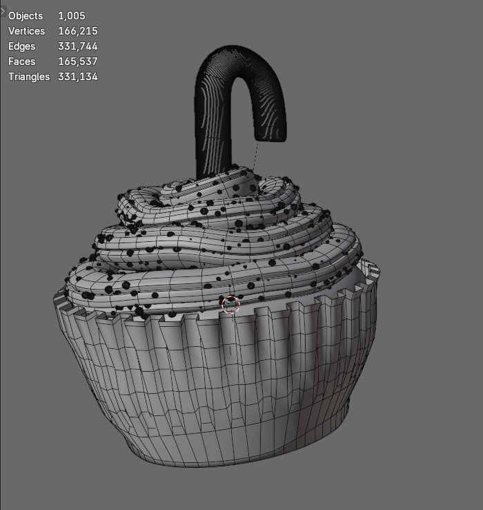 Cupcake Modelado en 3D Blender con Texturas
