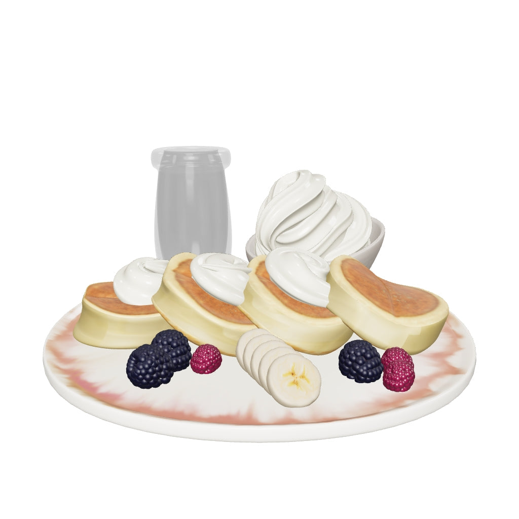 Plato de Desayuno Modelado 3D Blender con Texturas