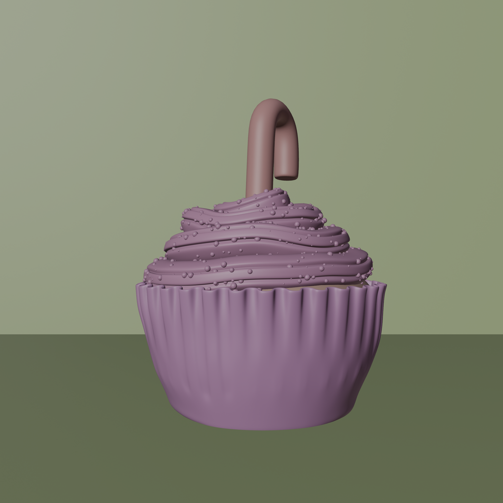 Cupcake Modelado en 3D Blender con Texturas